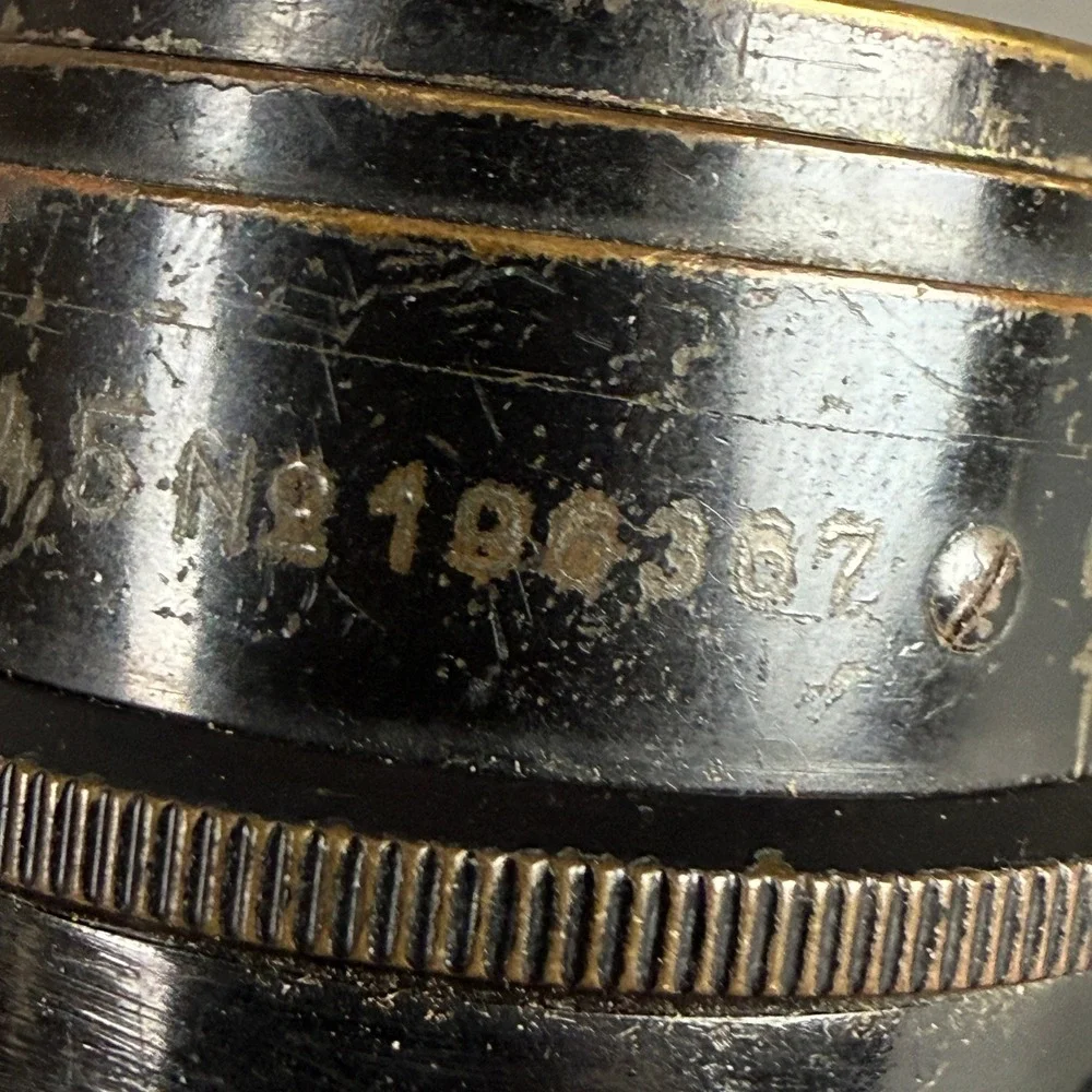 Ernst Leitz Wetzlar 1934 Hektor 13.5cm 135mm f4.5 Lens No 196367 Vintage Black